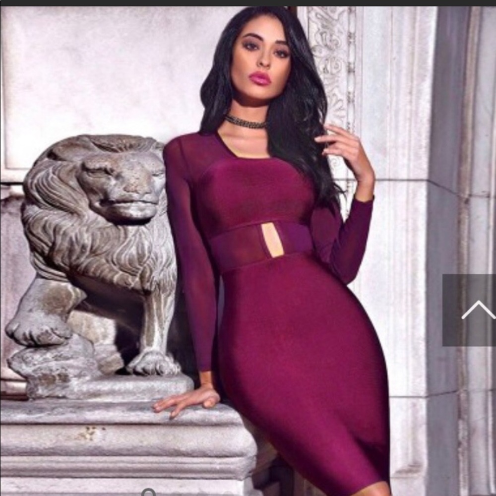 Purple bandage dress 👗